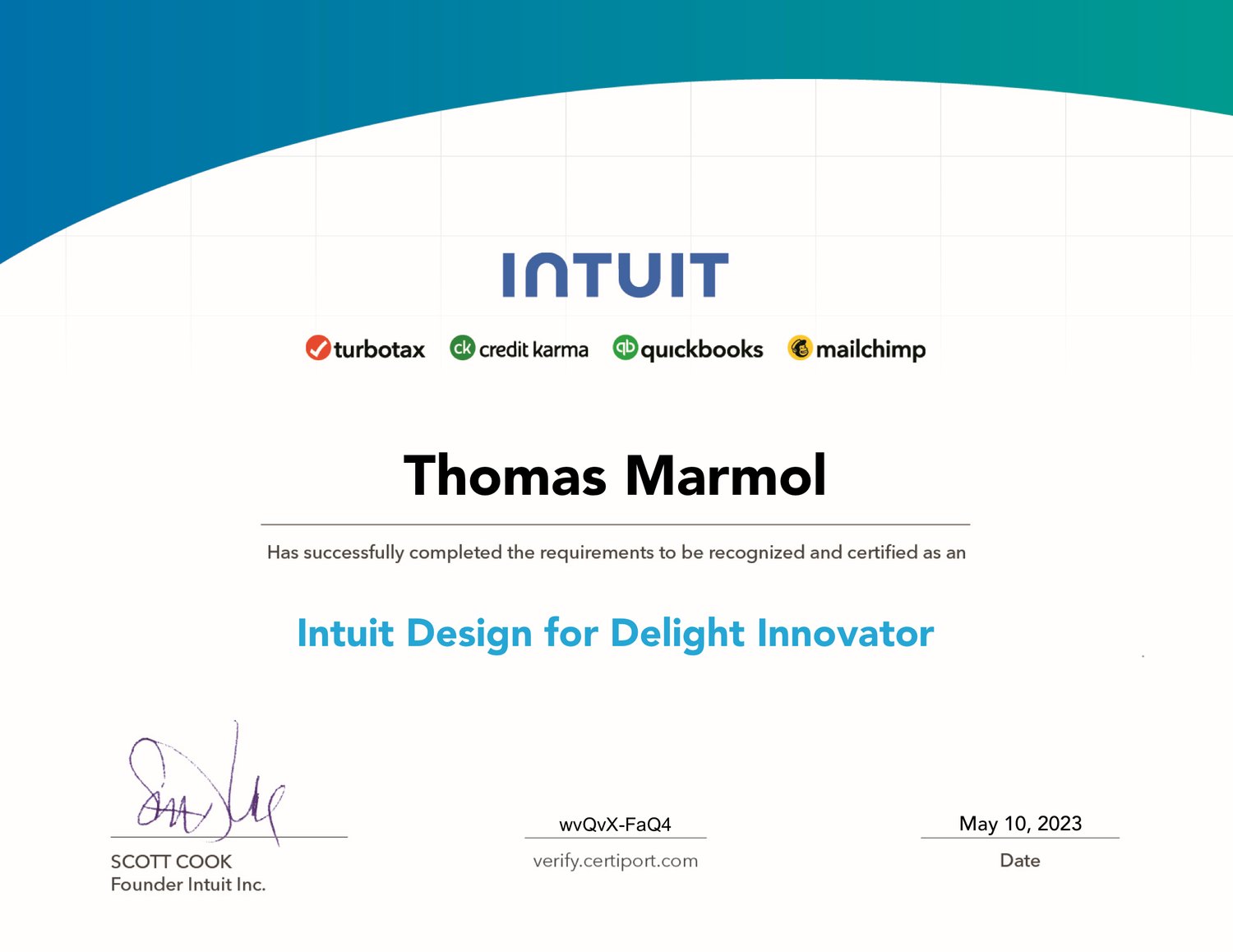 Intuit Design for Delight Innovator